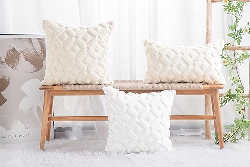 Miniatura 6 de MADIZZ - Juego de 2 fundas para cojín europeo con un afelpado de terciopelo y de lana corta y suave, de lujo, para sofá, dormitorio, cuadradas,