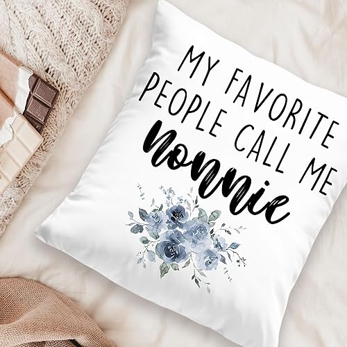 Miniatura 6 de Nonnie Gifts - Fundas de almohada de 18 x 18 pulgadas, regalos para la mejor abuela para Navidad de parte de nietos, My Favorite People Call Me
