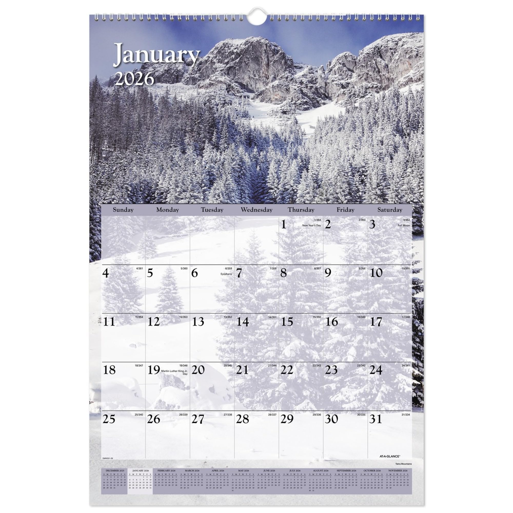AT-A-GLANCE® 2026 Scenic Monthly Wall Calendar, Large, 15 1/2" x 22 3/4"