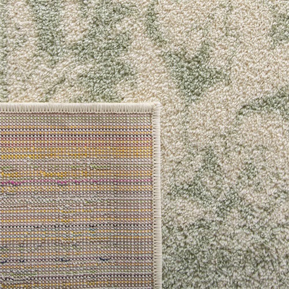 Safavieh Distressed Vintage Indoor Woven Rectangle Area Rug, Adirondack Collection, ADR109, in Ivory/Sage, 91 X 152 cm for Living Room, Bedroom or Any Indoor Space