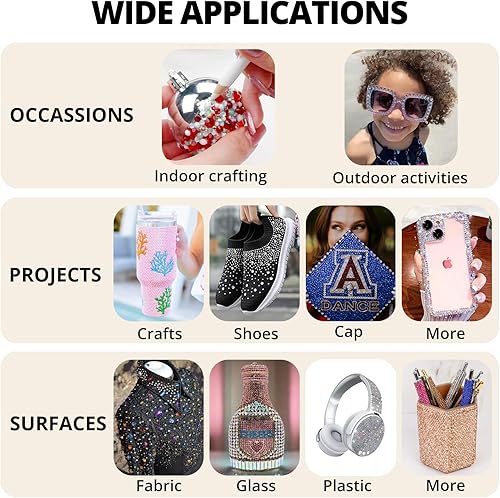 Miniatura 7 de B7000 - Pegamento adhesivo para 7500 unidades de diamantes de imitación verdes para manualidades, ropa, gemas de fondo plano verde esmeralda para