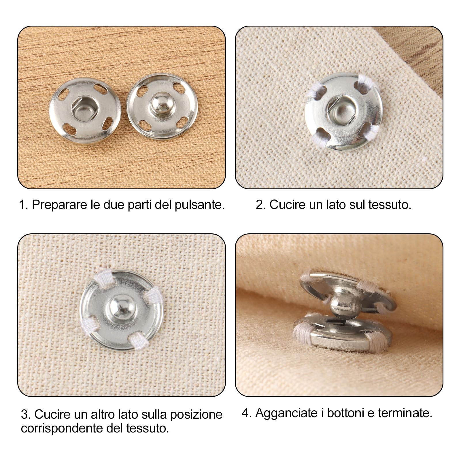 Bottoni Da Cucito In Resina Nera - 18 Mm, 100 Pezzi, Lisci E Resistenti Per Sostituzioni E Progetti Fai Da Te