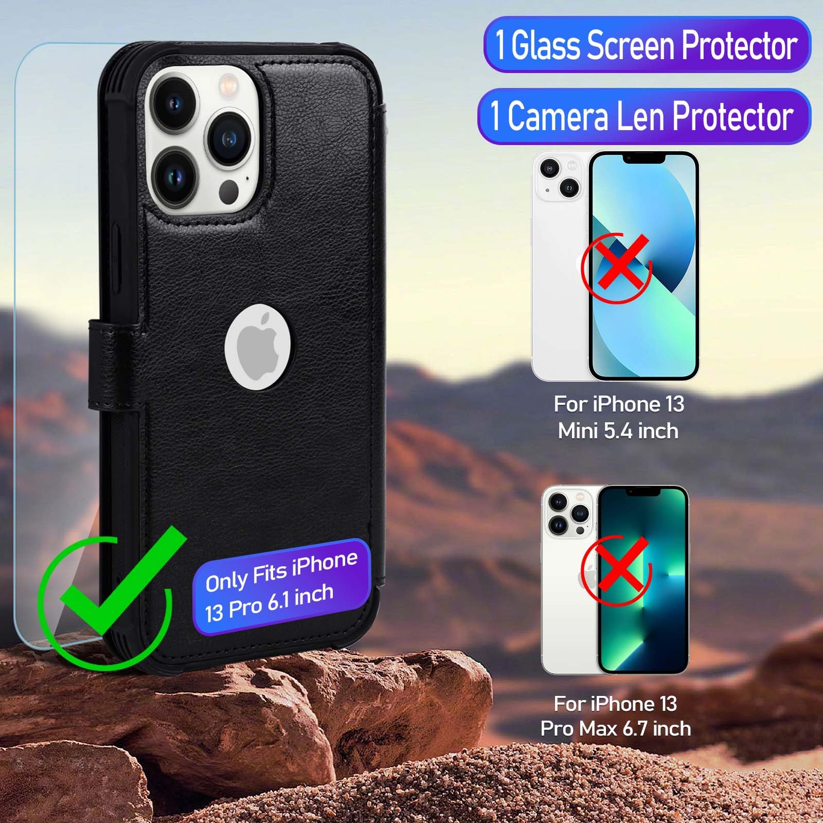 Amazon.com: VANAVAGY Compatible for iPhone 13 Pro Wallet Case for