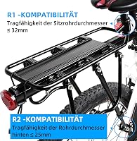 SPGOOD Alumínium Kerékpár Csomagtartó - 100 kg Teherbírású Hátsó Tartó Hegyikerékpárhoz, Gyorsan Leszerelhető, Állítható, Szerelőkészlettel 4