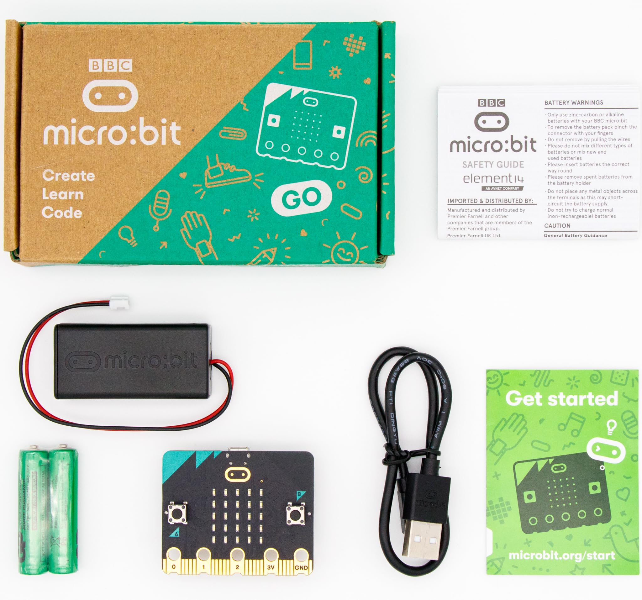 Amazon.co.jp: iftiny micro:bit GO （マイクロビット ゴー） V2.21