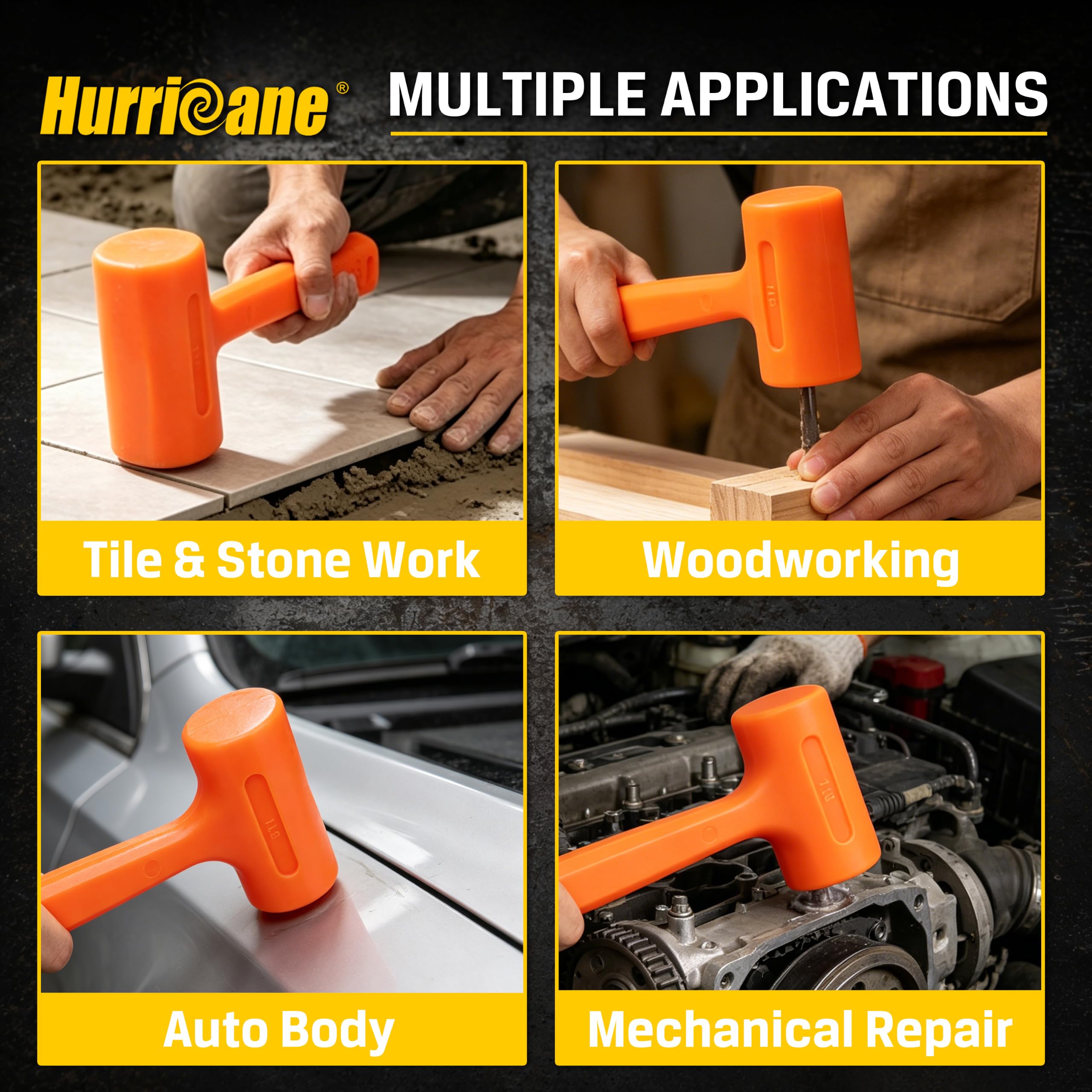 Hurricane 3-Piece Dead Blow Hammer Set -5 Hurricane 3-Piece Dead Blow Hammer Set -5