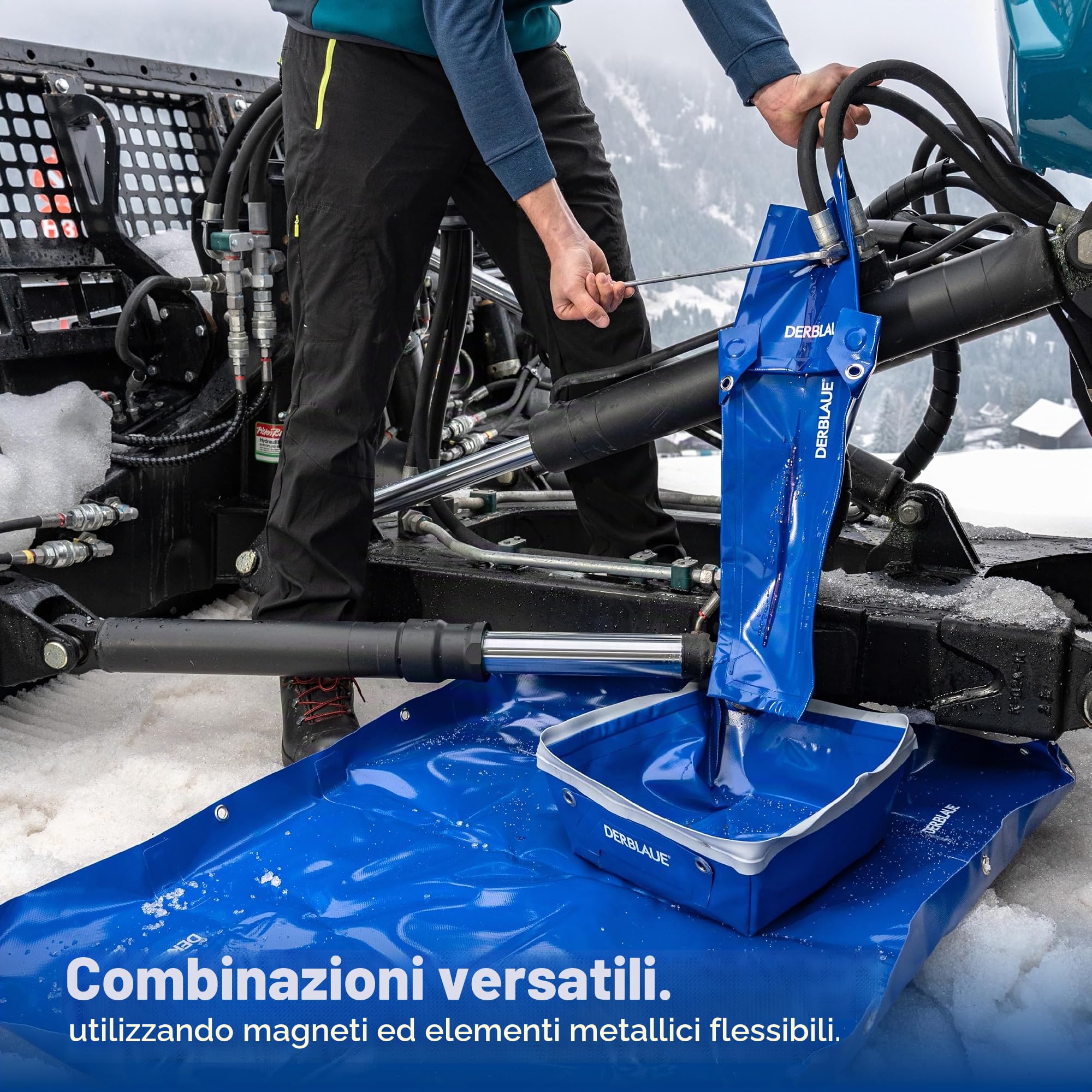 DERBLAUE® DERBLAUE® Scivolo per cambio olio – Accessori per vasche di raccolta per lavorare con H2O e HYD