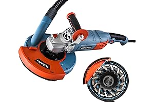 7-inch Concrete Surface Grinder with Dust Shroud and Premium Diamond Grinding Wheel