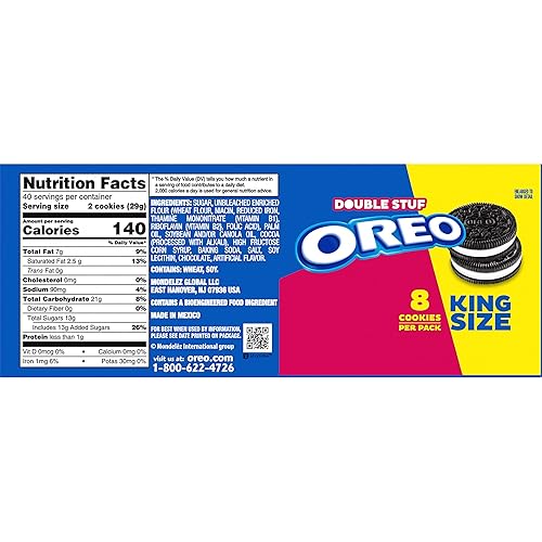 Miniatura 166 de OREO Galletas de sándwich de chocolate con crema sabor a chips de Java tamaño familiar, 17 onzas