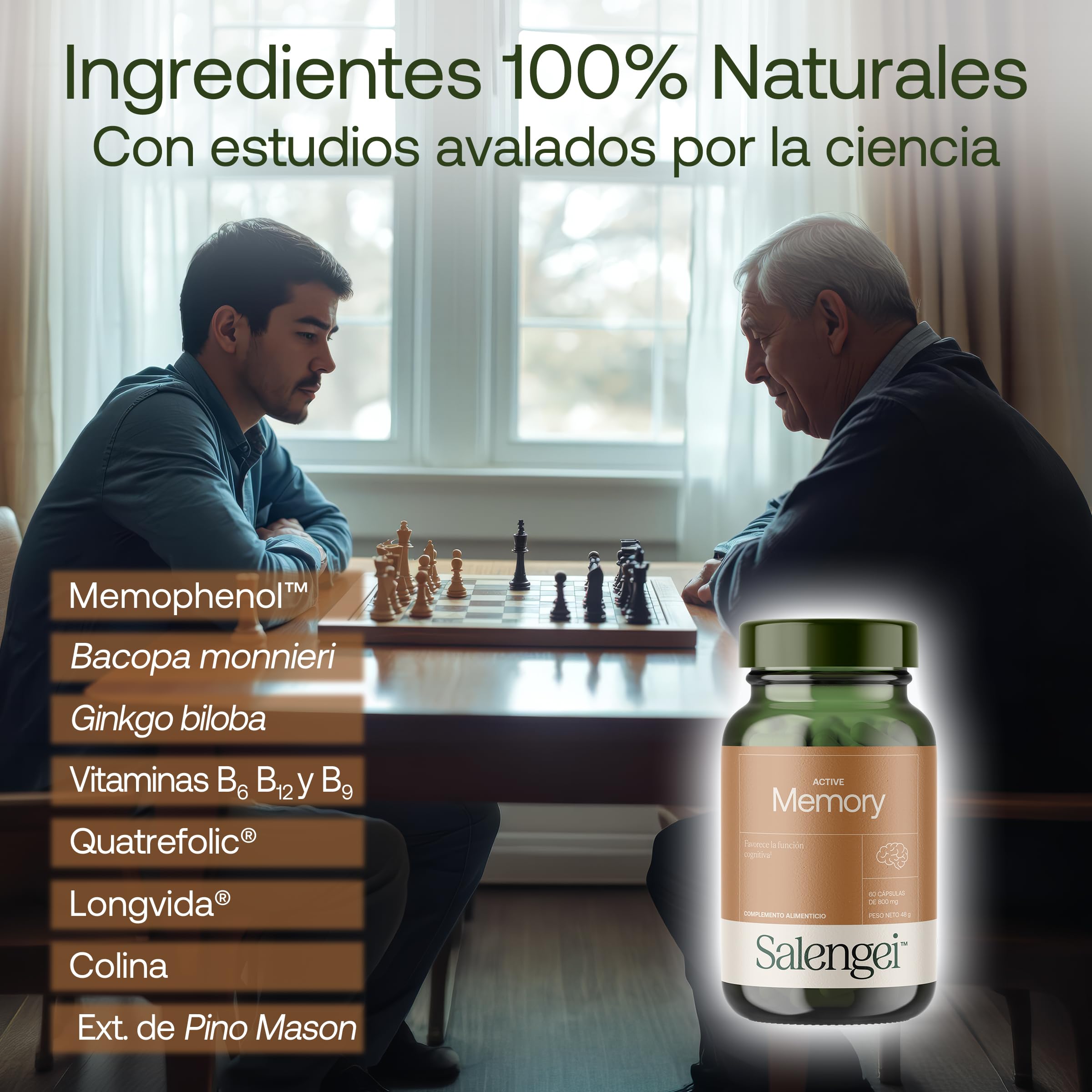 ACTIVE MEMORY – Memofenolo (Polifenoli) | Longvida (Curcumina) | A base vegetale, vitamine del gruppo B e antiossidanti | Supporta le funzioni cognitive, la memoria e la concentrazione |