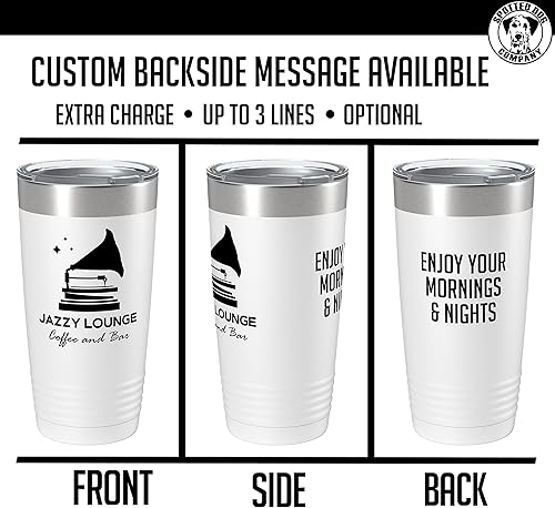 Miniatura 109 de Vaso personalizado de 20 onzas (17 colores) impreso aislado de acero inoxidable con recubrimiento en polvo con tapa, artículos promocionales
