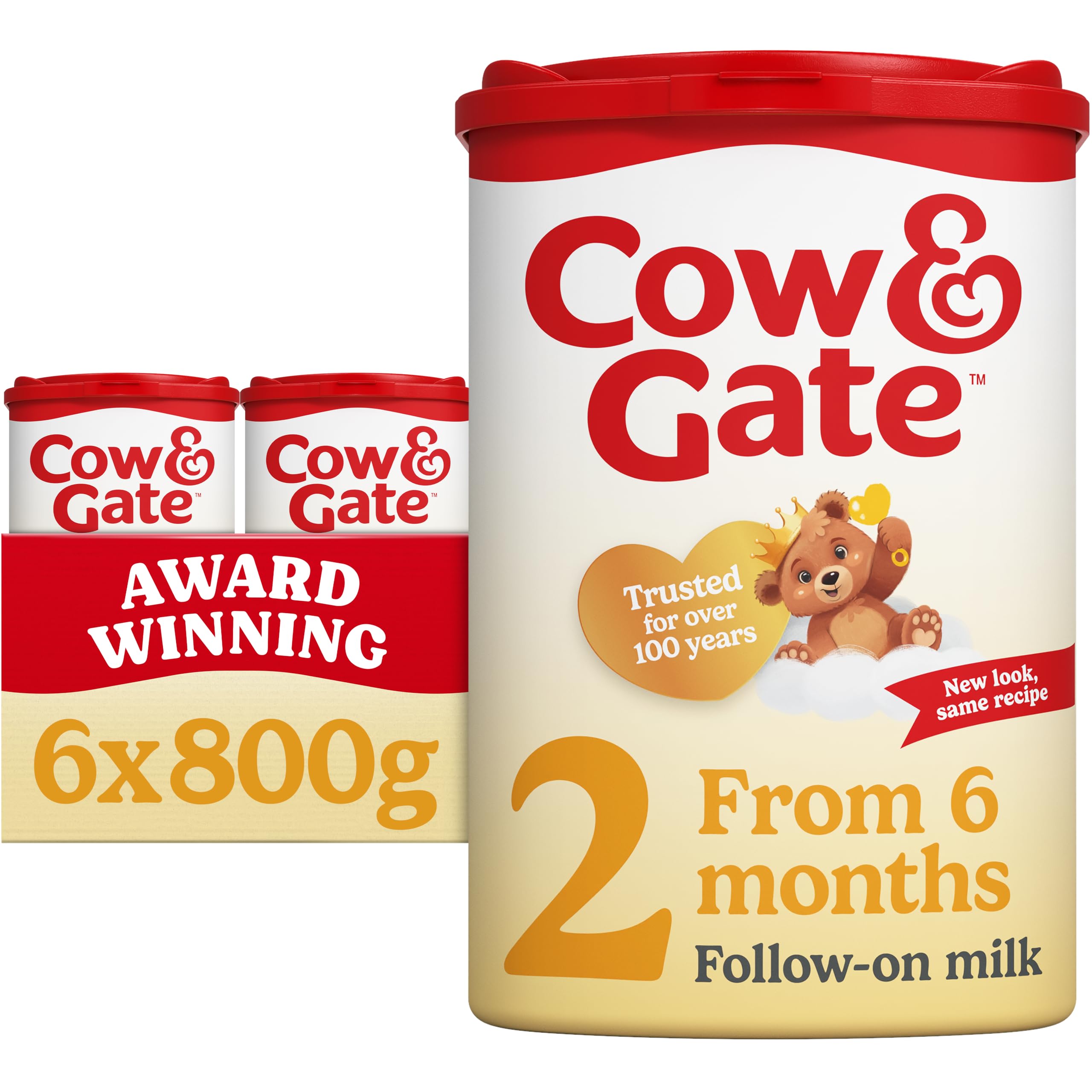 Cow & Gate2 Follow On Baby Milk Powder Formula, 6-12 Months, 800g (Pack of 6)