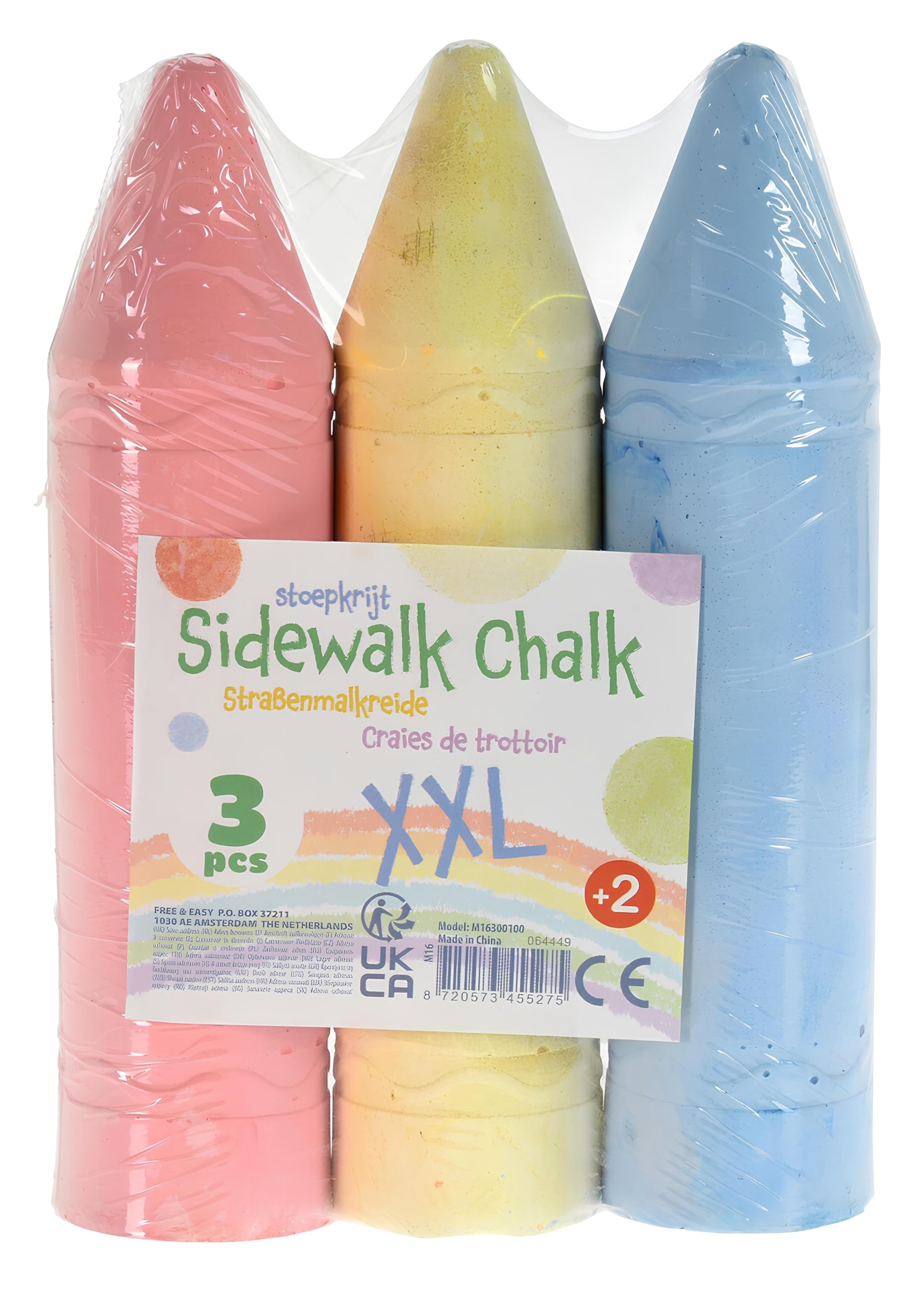 KOOPMAN - Chalk Set 3PCS-L19 X DIA 4.5CM-4ASS Colours, M16300100