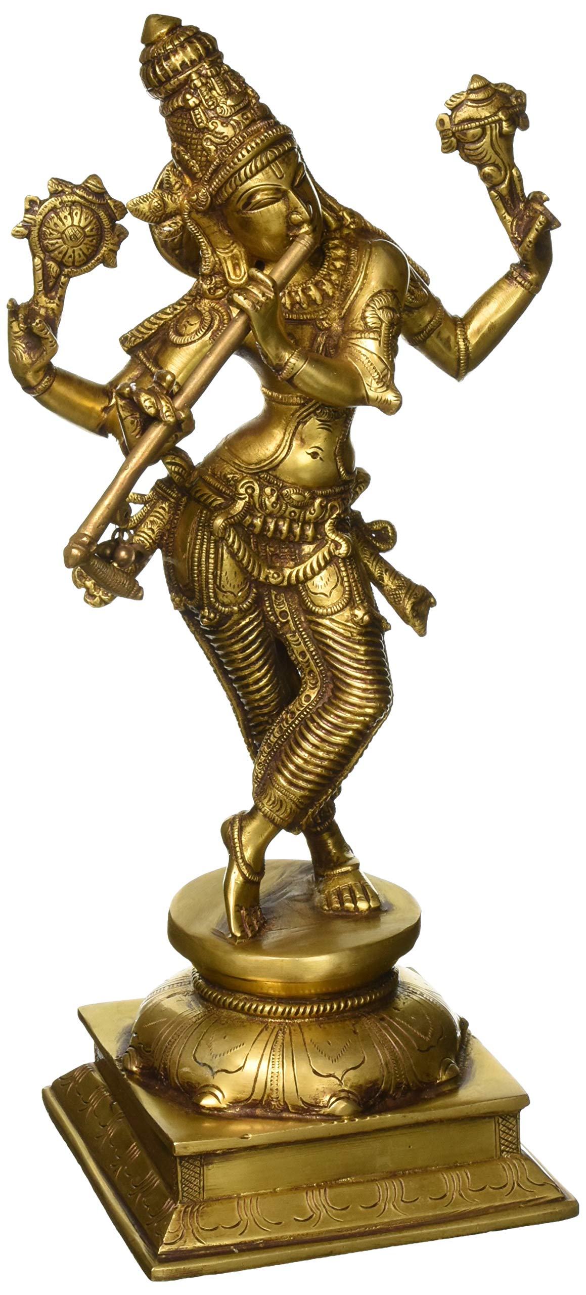 Buy Exotic India Cosmic Form of Lord Krishna Brass Statue Online at