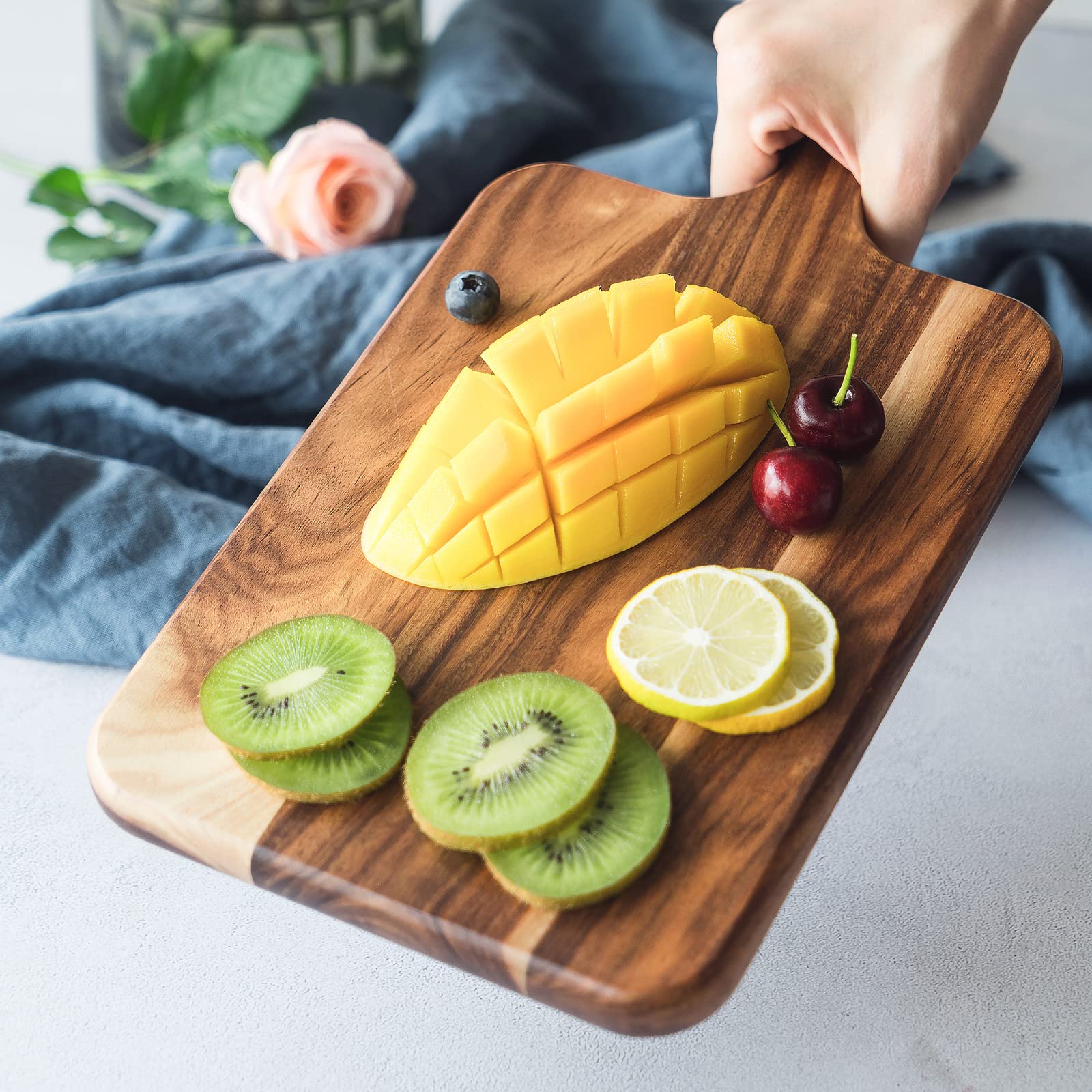 BF BILL.F SINCE 1983 Acacia Wood Large Chopping Board 35×18×1.8cm - Image 2