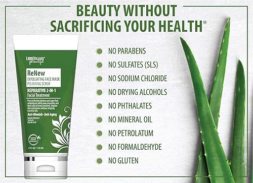 Miniatura 7 de LuxeOrganix Lavado facial exfoliante para mujer exfoliante suave para limpiador facial lavado facial antienvejecimiento para piel grasa un