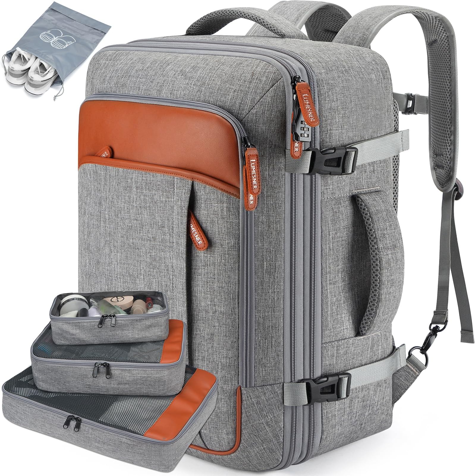 unisex-adult Lumesner Travel Bussiness Laptop Backpack Carry on backpack,Travel backpack