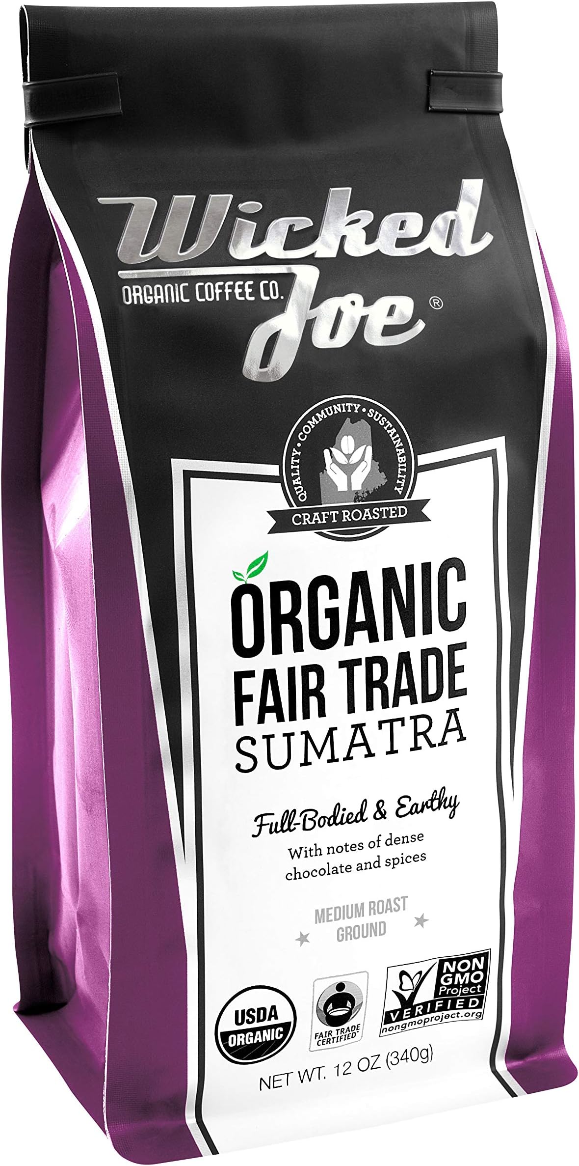 Wicked Joe Coffee Sumatra Ground, 12 oz