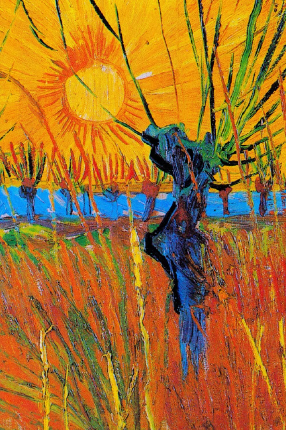 Journal intime Van Gogh Willows at Sunset pour noter vos idées au quotidien