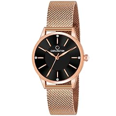 Carlington Stainless Steel Analog Dial Women Watches Mesh Strap- CT2004