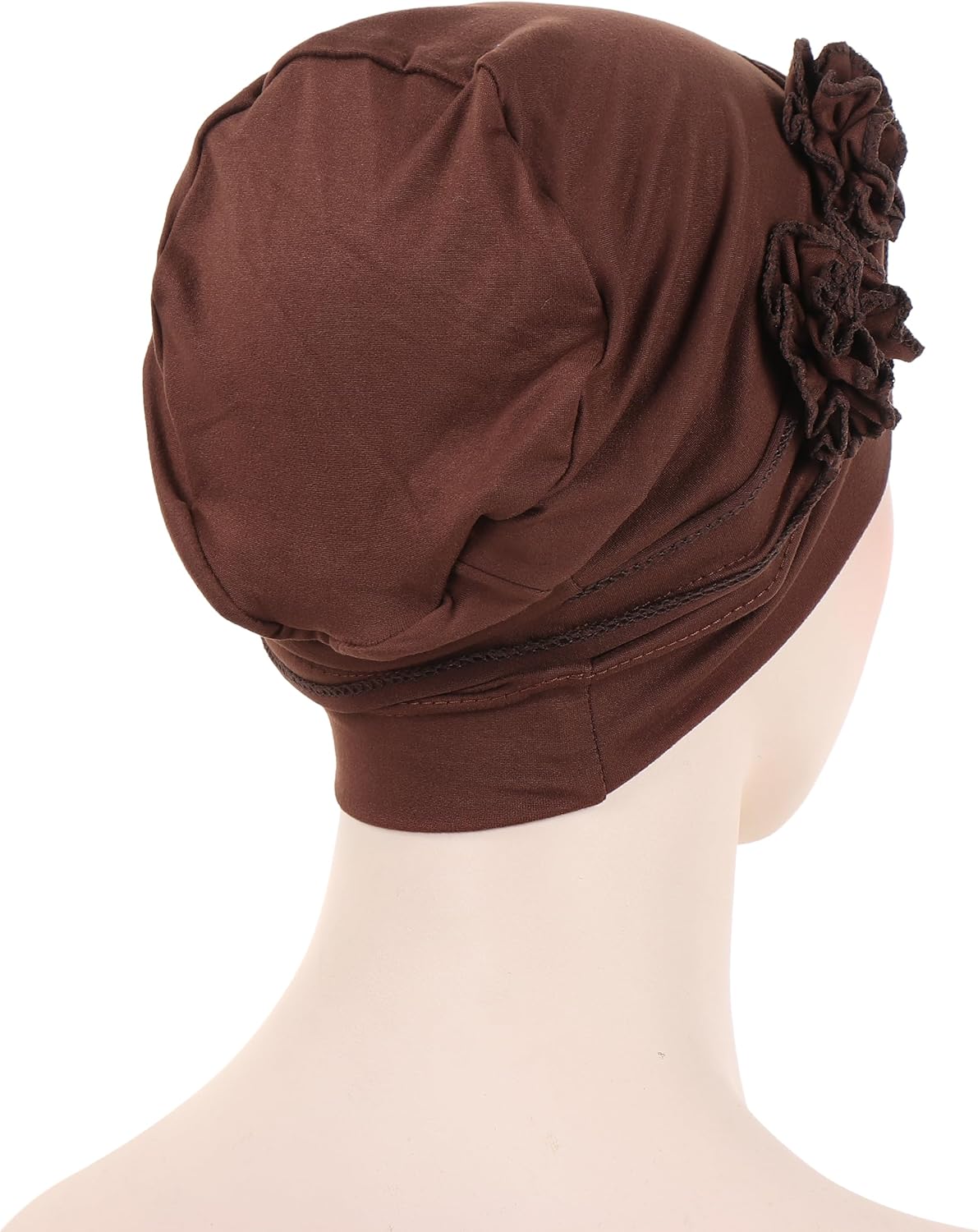 YYAOJHAO Flower Turban Hats for Women - Pre Tied Twist Solid Hedwrap Caps Chemo Cancer Headwear Headscarf Hair Loss Cover - Image 6