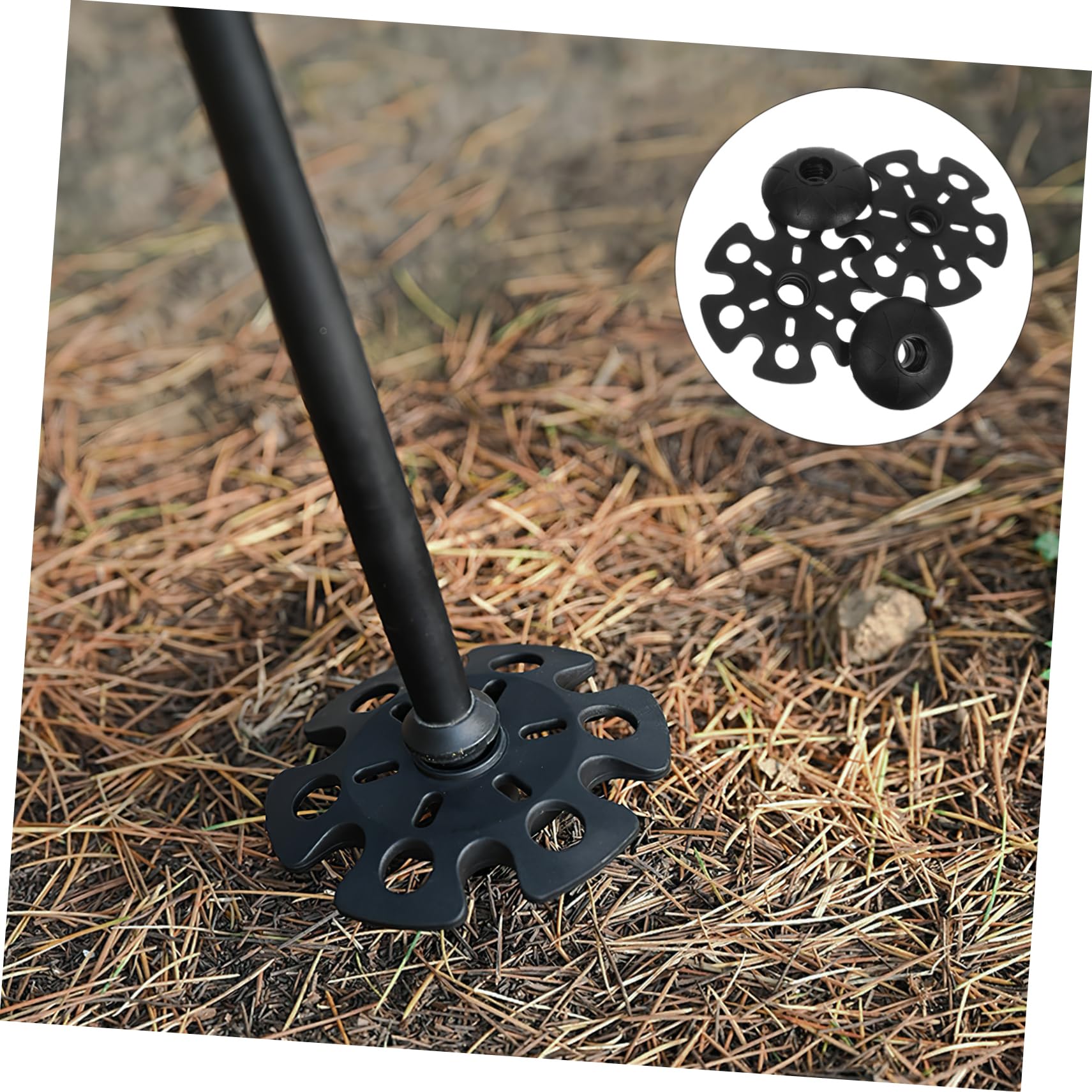 Toyvian 4 pièces Embouts Bâtons Randonnée Caoutchouc Antidérapants Accessoires Trekking pour Moyens et Seniors Couvre Pointe Durable pour Marche et Randonnée