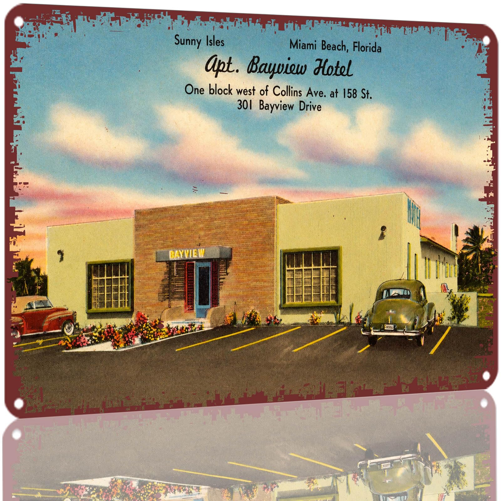 Kwqdozf As Pic 8X12 Inch Aluminum Vintage Hotel Motel Parking Lot Wall Decor Tin Sign Retr