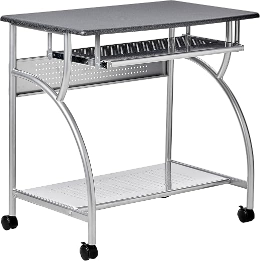 Mayline SOHO Mobile Argo Personal Computer Workstation, Anthracite Tf/Metallic Gray Frame