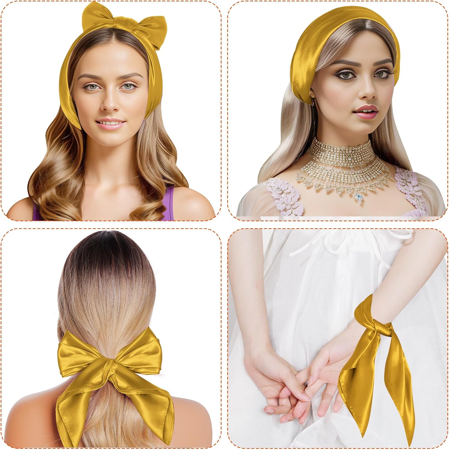  Chiffon Scarf Square Satin Neck Scarf Handkerchief 23.6 inch thumbnail