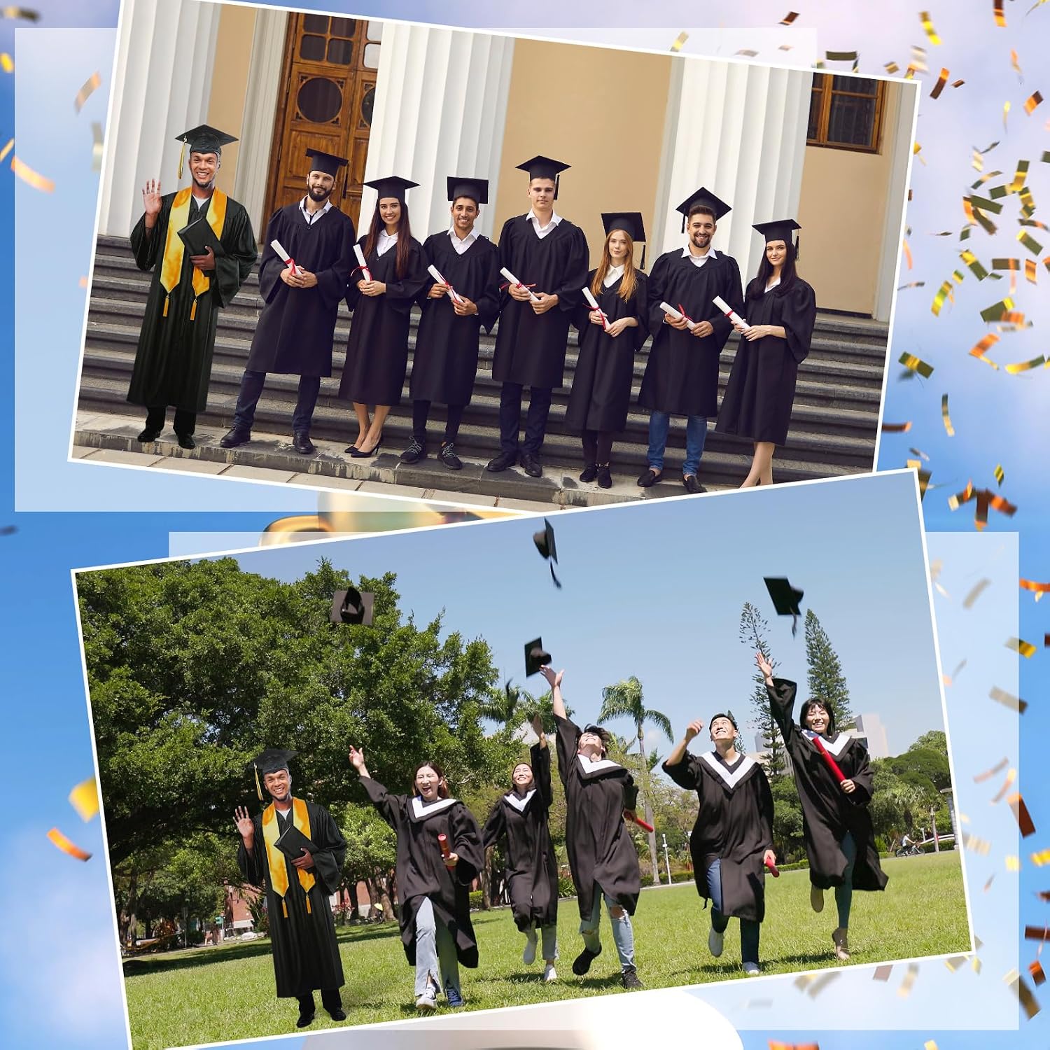 AceOrbit 6 ft 2026 Graduation Cardboard Cutout Class of 2026 Male Congrads Grad Stand up Decoration Photo Background for High School College Congratulation Party Backdrop Decor