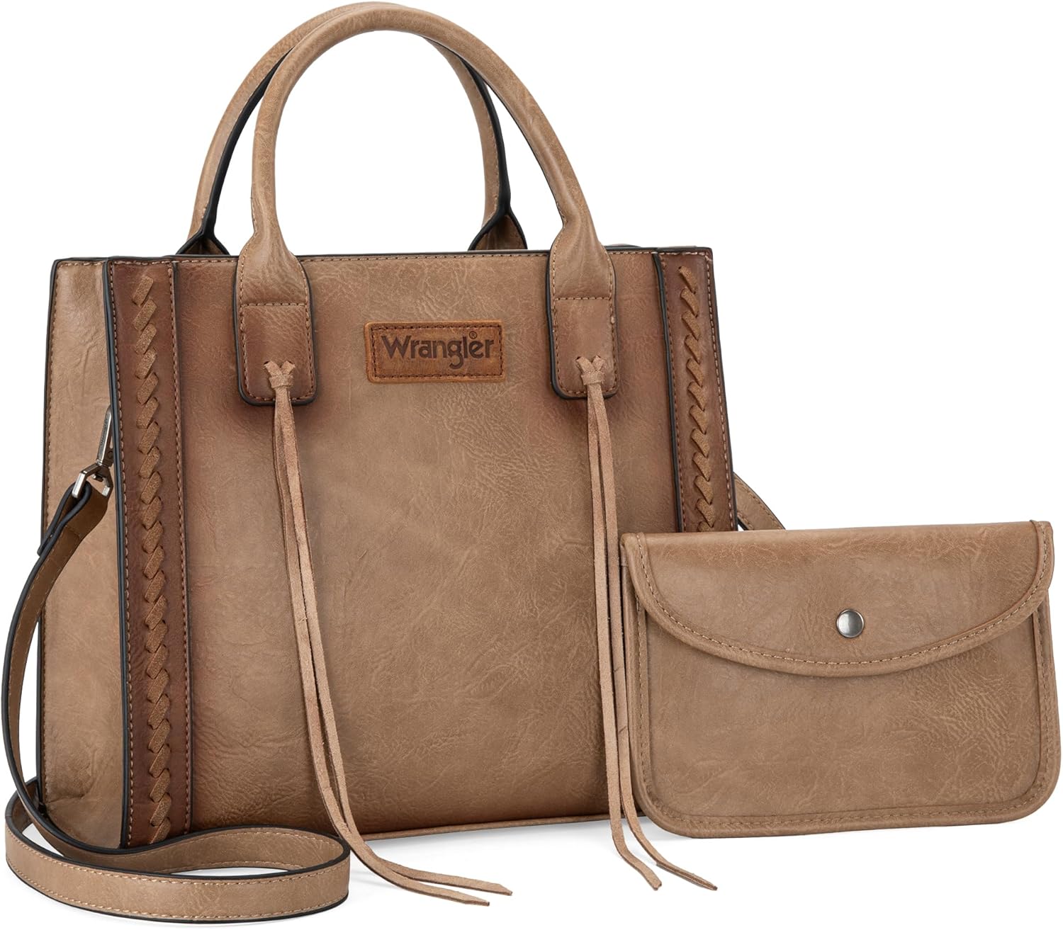 Wrangler Tote Bag for Women Western Cowhide Purse and Wallet Set