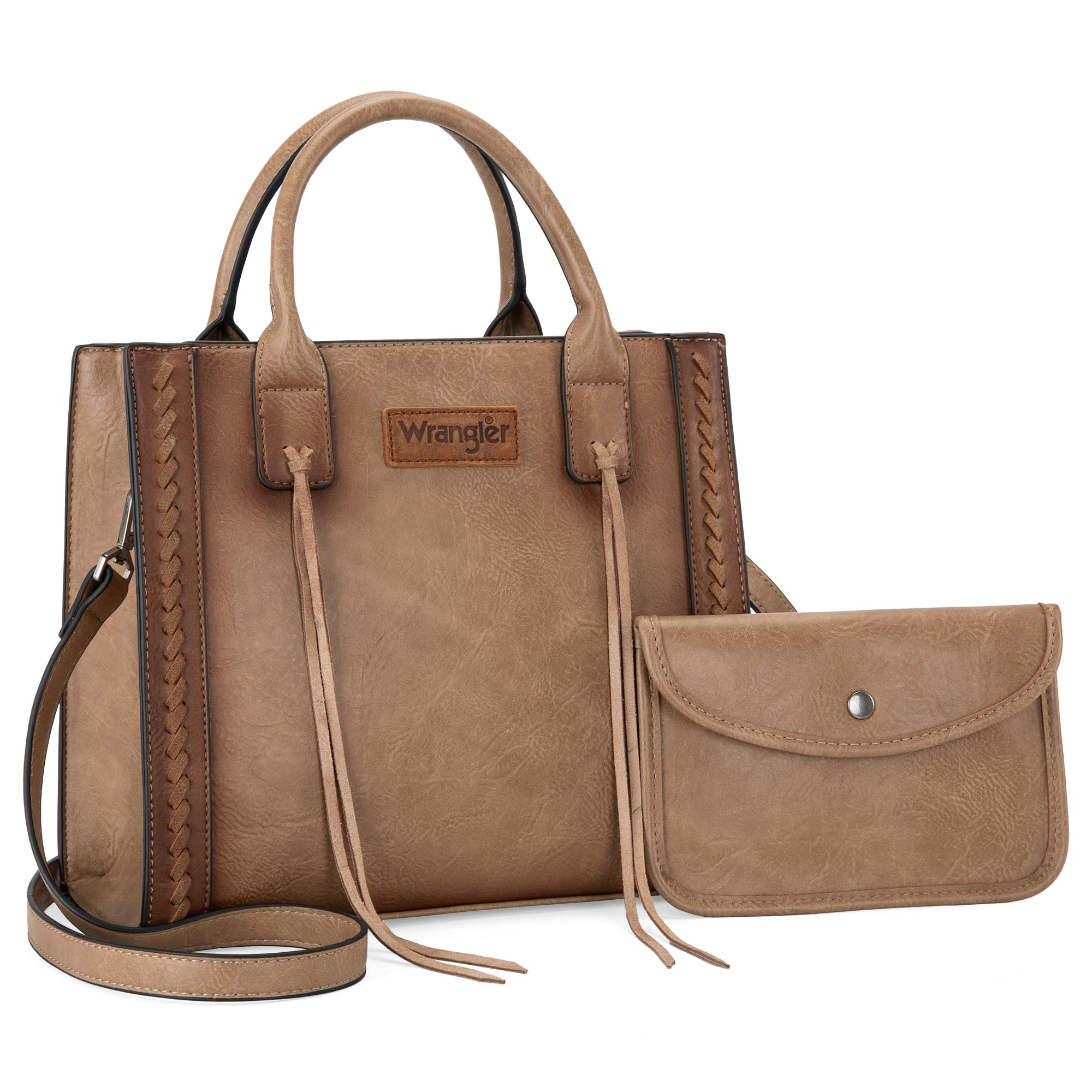 Wrangler Tote Bag for Women Western Cowhide Purse and Wallet Set