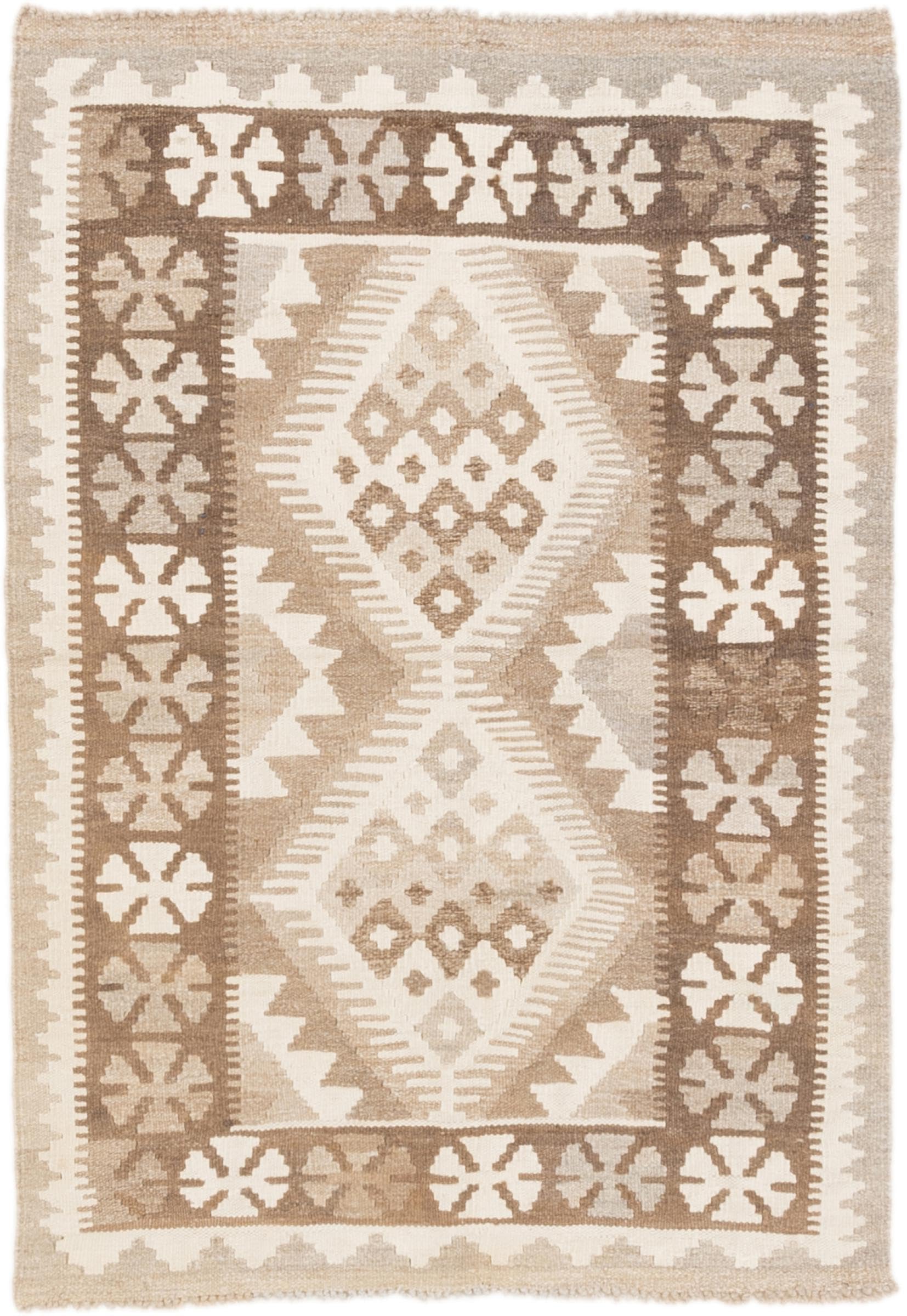 Tapis Kilim afghan authentique en laine tissé main 80x114 cm