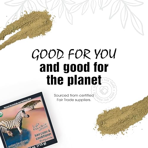 Miniatura 7 de Light Mountain Tinte y acondicionador de cabello de henna - Tinte para el cabello borgoña para hombres y mujeres, polvo orgánico de hoja de henna y