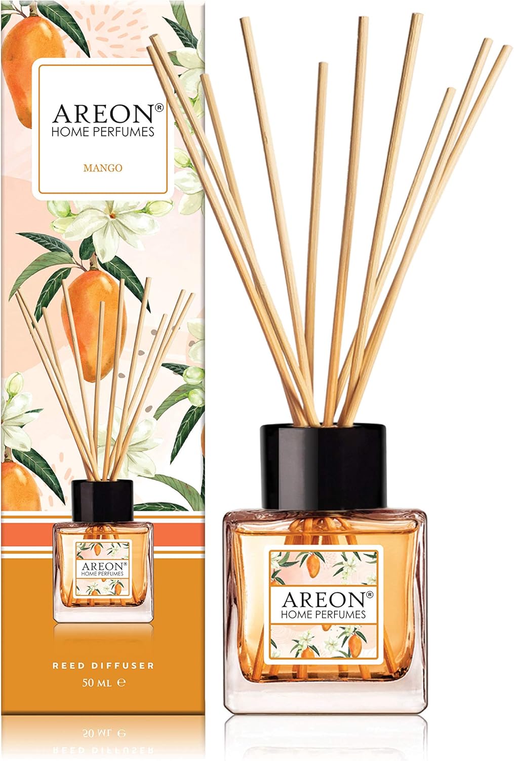 Areon Home Perfume Reed Diffuser 50 Ml 10 Rattan Reeds Mango Buy