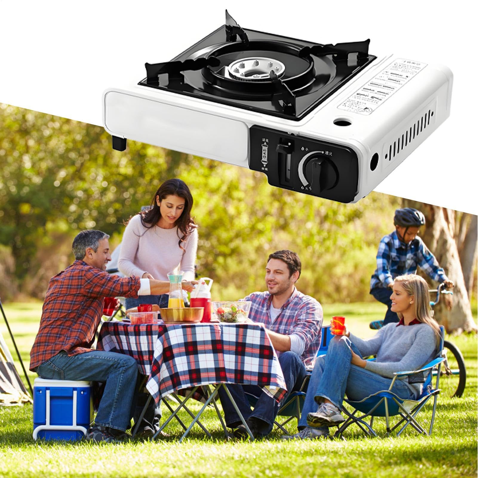 Réchaud De Camping Portable Réchaud De Randonnée Avec Étui De Transport | Brûleur Camping, Équipement Cuisson pour Randonnée Pêche Barbecue Pique-nique