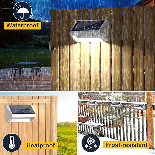 Miniatura 4 de Luces solares con sensor de movimiento para exteriores, 2 unidades158 LED3 modos, luces de valla superbrillantes con impermeabilidad IP65, luces de