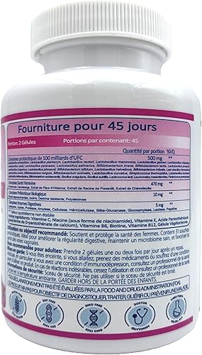 Miniatura 8 de Probióticos para mujeres - 100 mil millones de UFC Probióticos, prebióticos y arándanos - Apoya la salud digestiva, vaginal y urinaria - 90 cápsulas