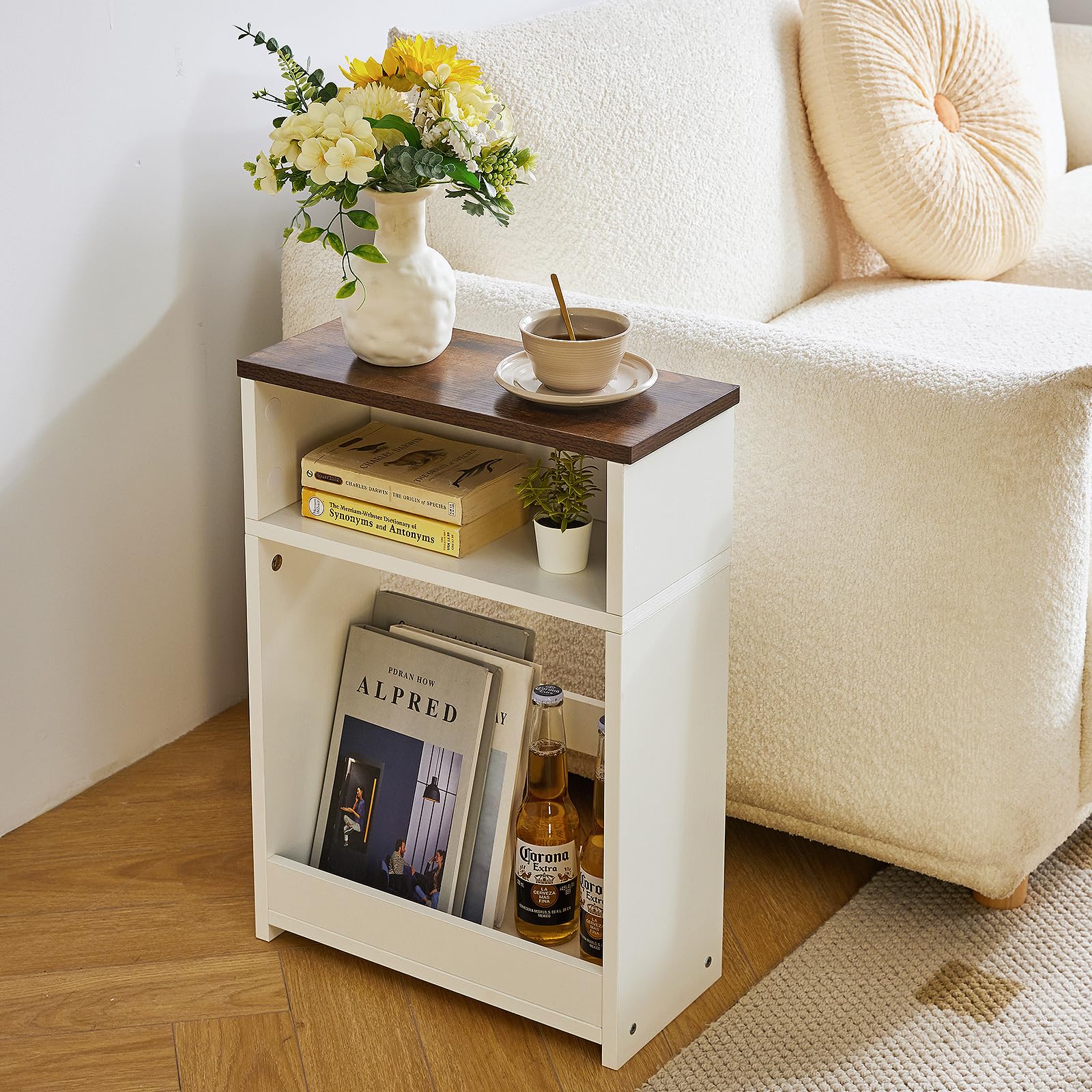 Mesitas De Noche, Mesa Auxiliar Para Sofá Con 1 Cajones De Almacenamiento, Mesita De Noche Pequeña Para Muebles De Dormitorio, Mesa De Noche De Aperitivos (color A: A) (A