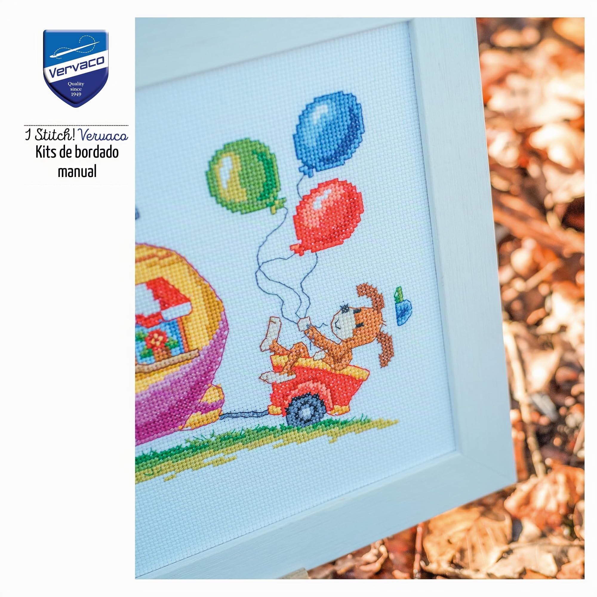 Vervaco Kit Punto De Cruz Bebe Nacimiento Regalos DIY Completo DE Vacaciones Creativo Manualidades Creatividad Adultos Decoracion Pared Bordar Kit Principiantes ca. 40 x 21 cm Cross Stitch