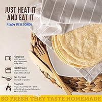 Vista 5 de Del Campo Tortillas de Maíz Suave 8 Pulgadas Redondas. 100% Natural, Sin Gluten y Auténtica Comida Mexicana de Maíz. Muchas opciones de porción