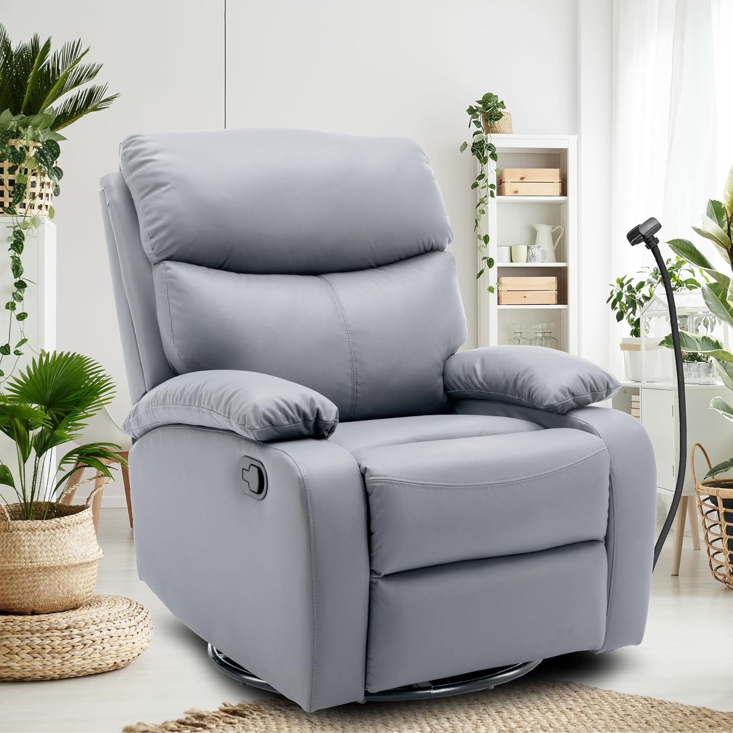 Amazon.com: Cooexult Swivel Rocker Recliner Chair, Rocking Recliner ...