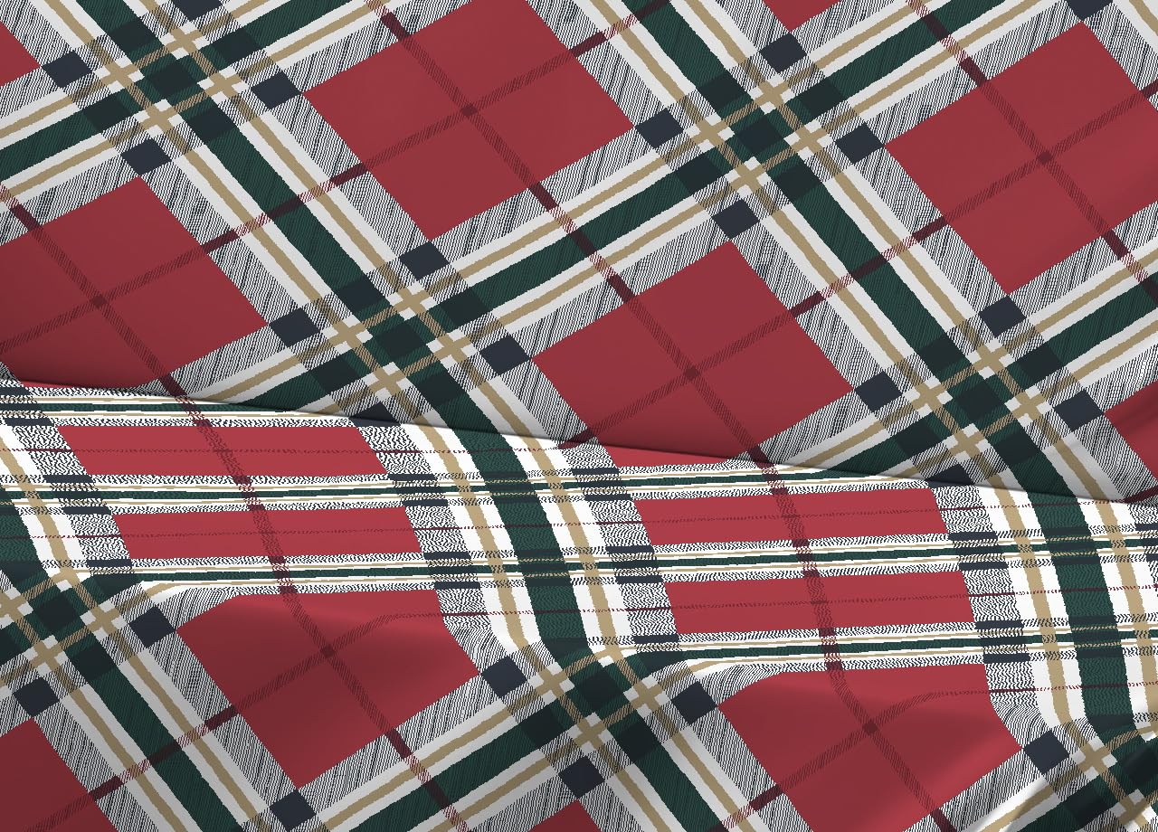 BIANCHERIAWEB Telo Arredo Copritutto Copridivano in 100% Cotone Fantasia Tartan Matrimoniale Tartan