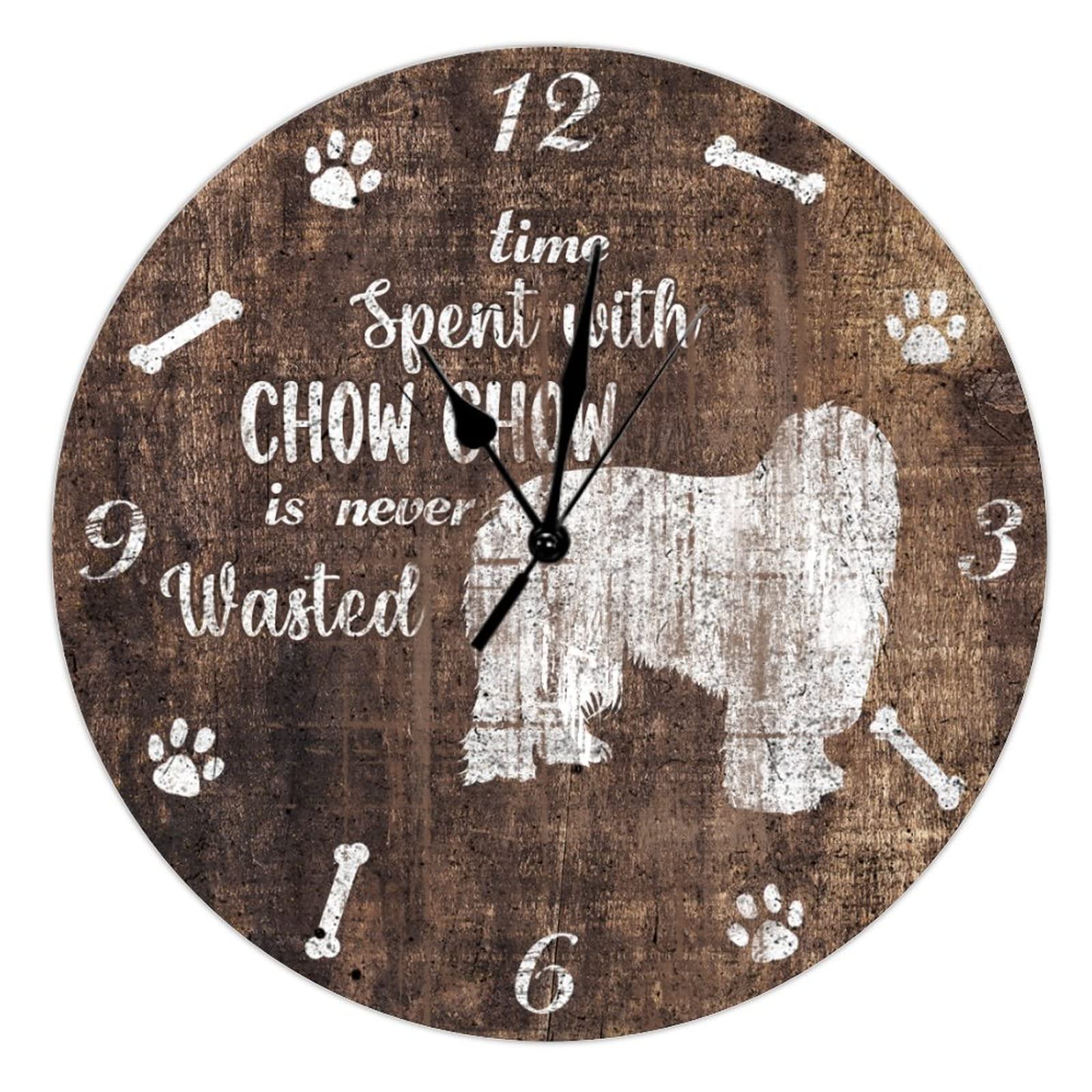 Horloge murale en bois cadeau idéal pour amoureux des chiens