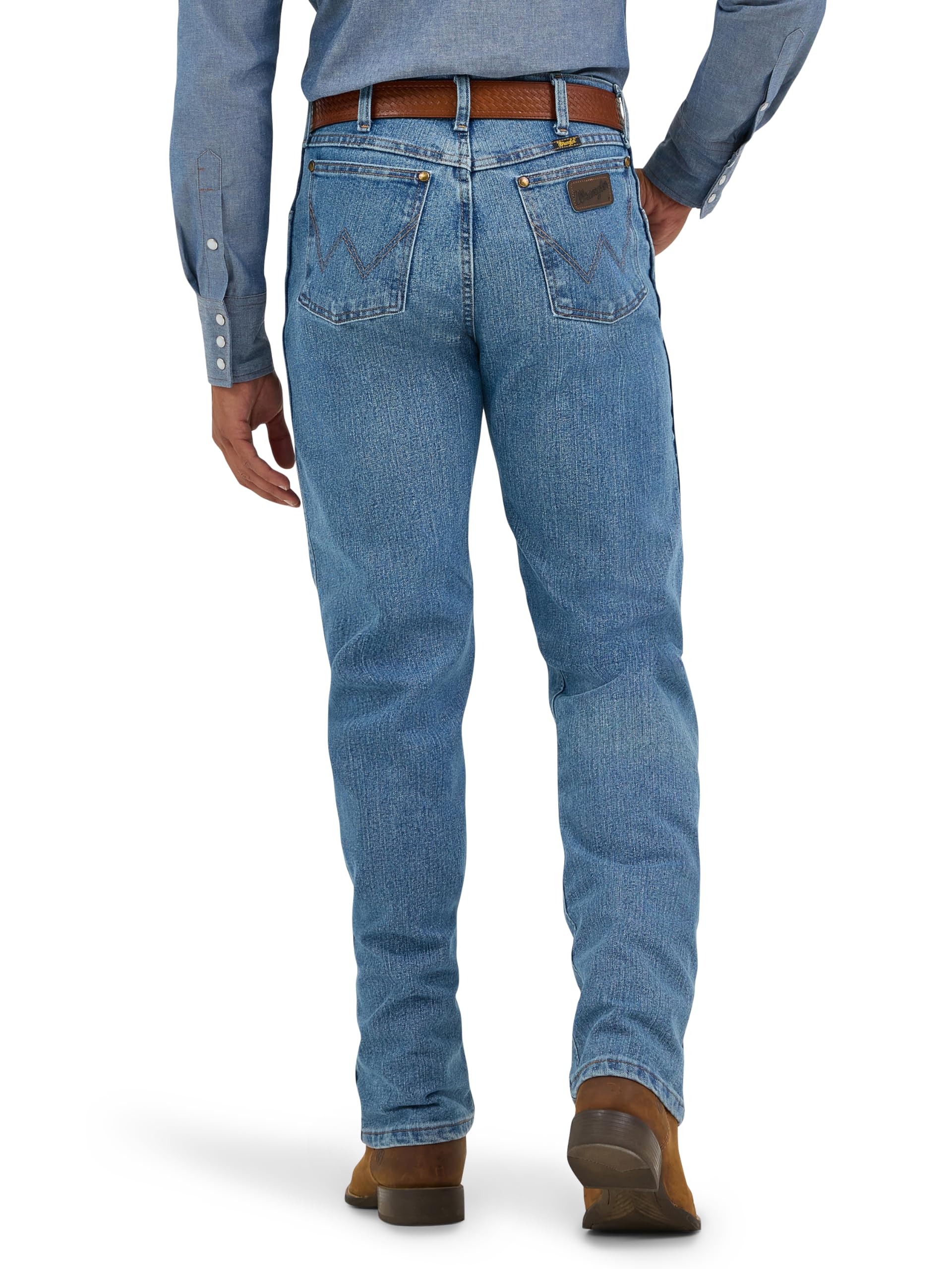 Wrangler Men's Premium Performance Cowboy Cut Reg Jean, Stone Bleach, 32W x 34L – Ansicht 3