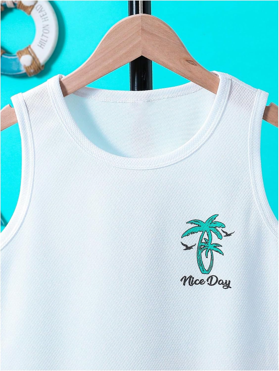 Floerns Boys Boho Sleeveless Tank Top Tropical Print Shorts Set 2 Piece Outfit