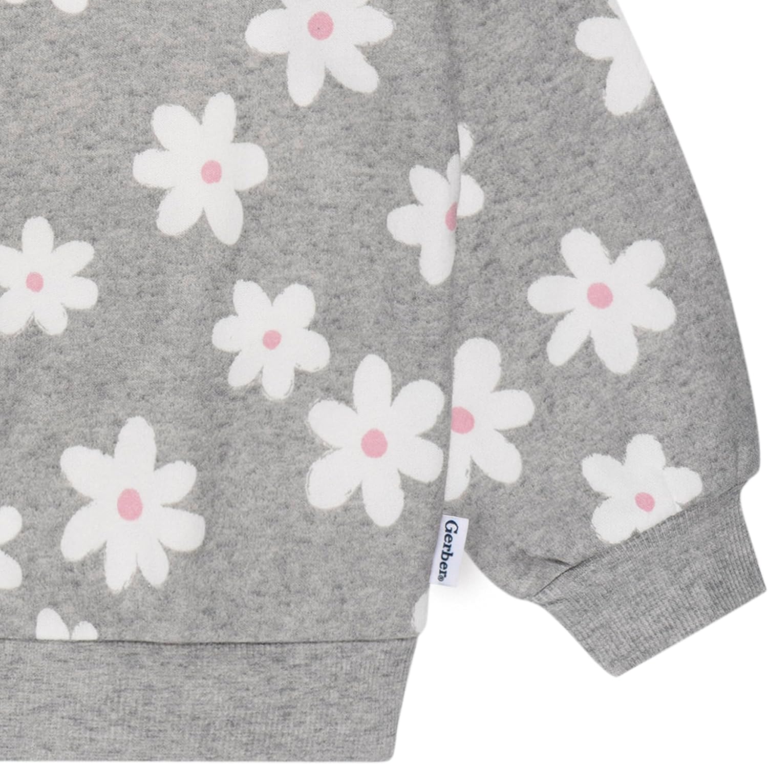 Gerber Baby Girls' Toddler 2-piece Fleece Sweatshirt and Jogger Set - Image 3