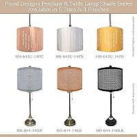 Vista 6 de Royal Designs, Inc. HB-643-10PN-2 - Pantalla de lámpara de tambor poco profundo con diseño de plantilla, níquel pulido, 10 x 10 x 8.5, paquete de 2