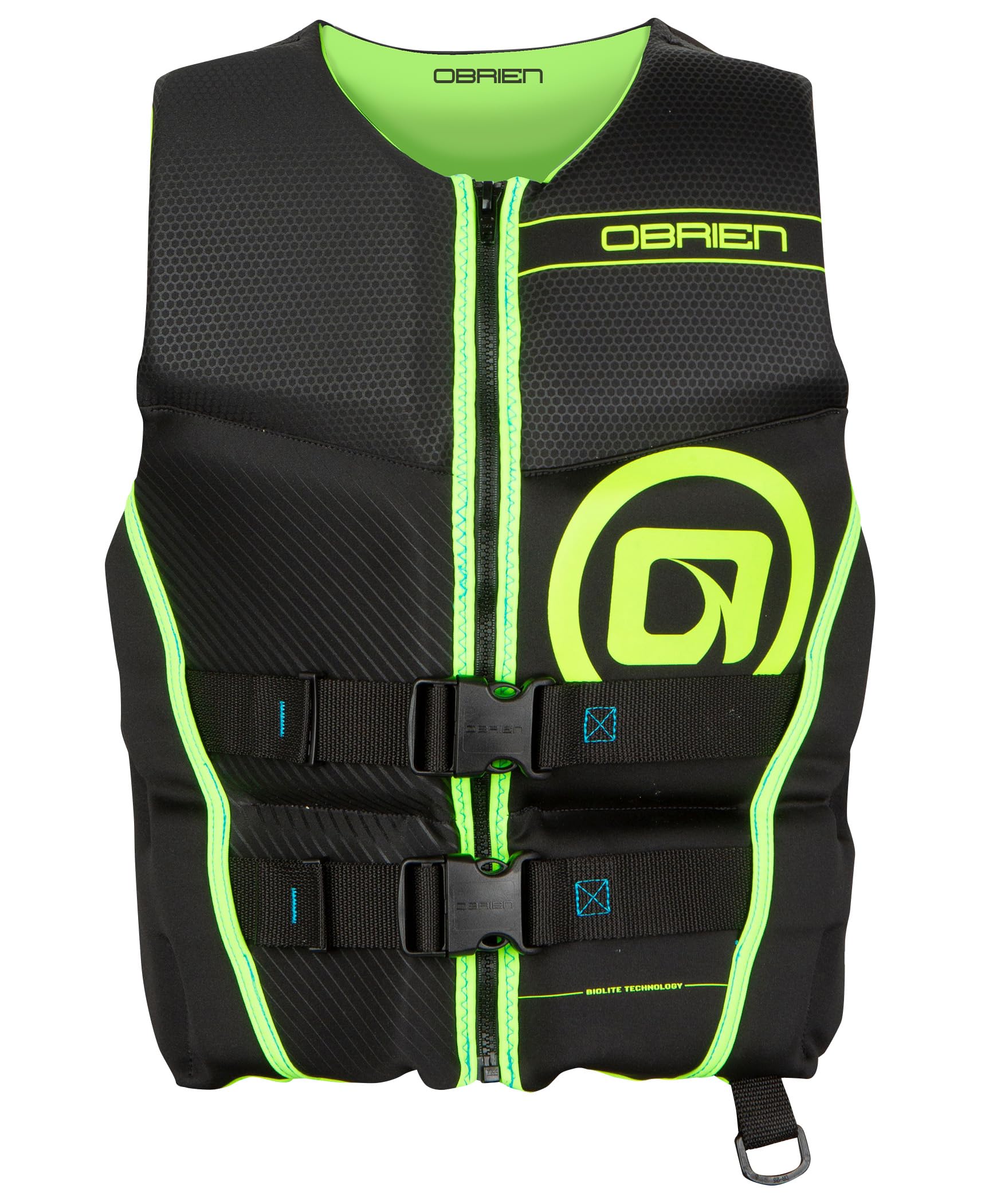 O'Brien Flex V-Back Life Jacket – Coast Guard Approved Adult Life Vest with Flex Fit Design, Lightweight Foam & Front Zip Closure for Watersports,