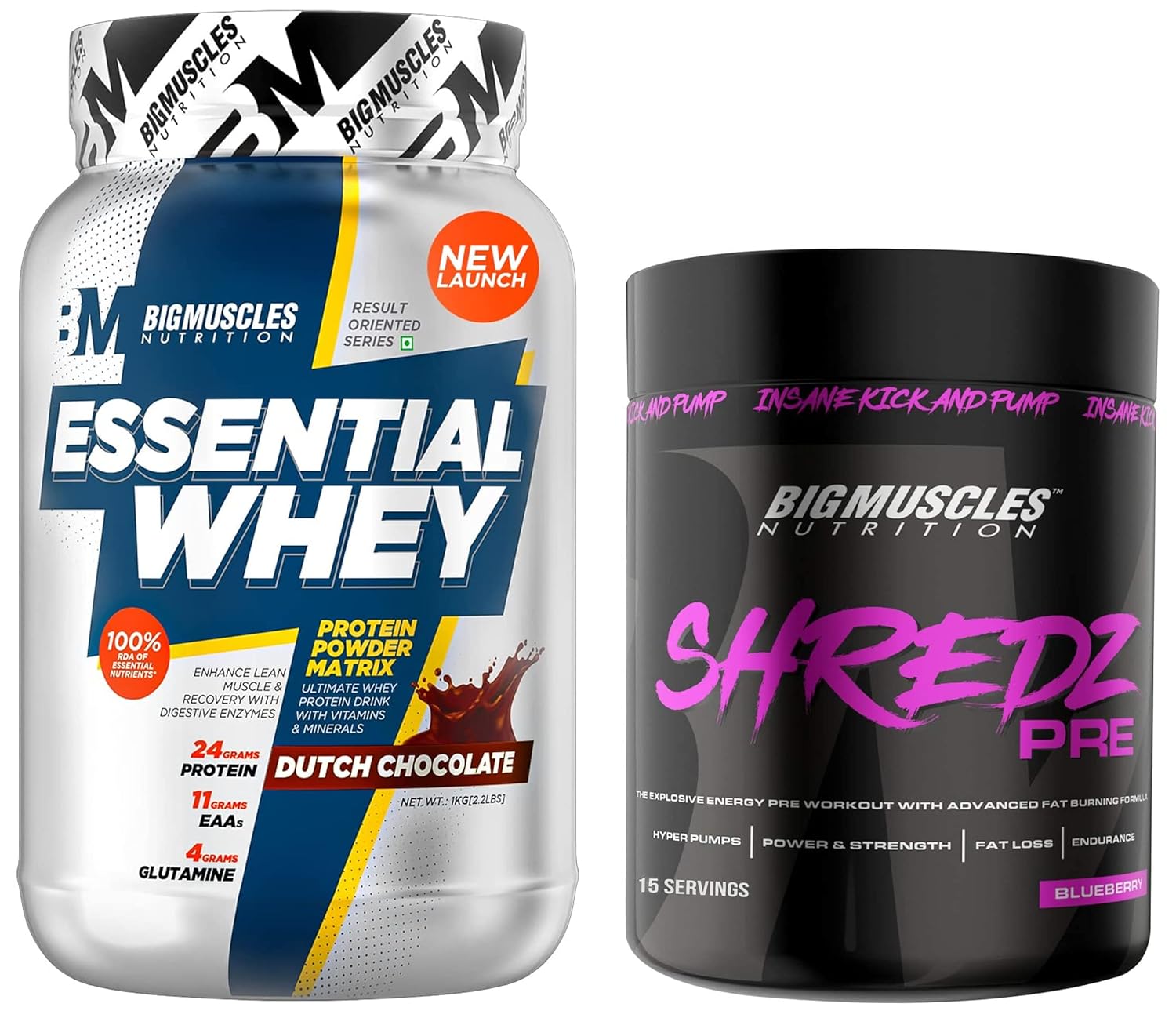 Bigmuscles Nutrition Essential Whey Protein 1Kg [Dutch Chocolate